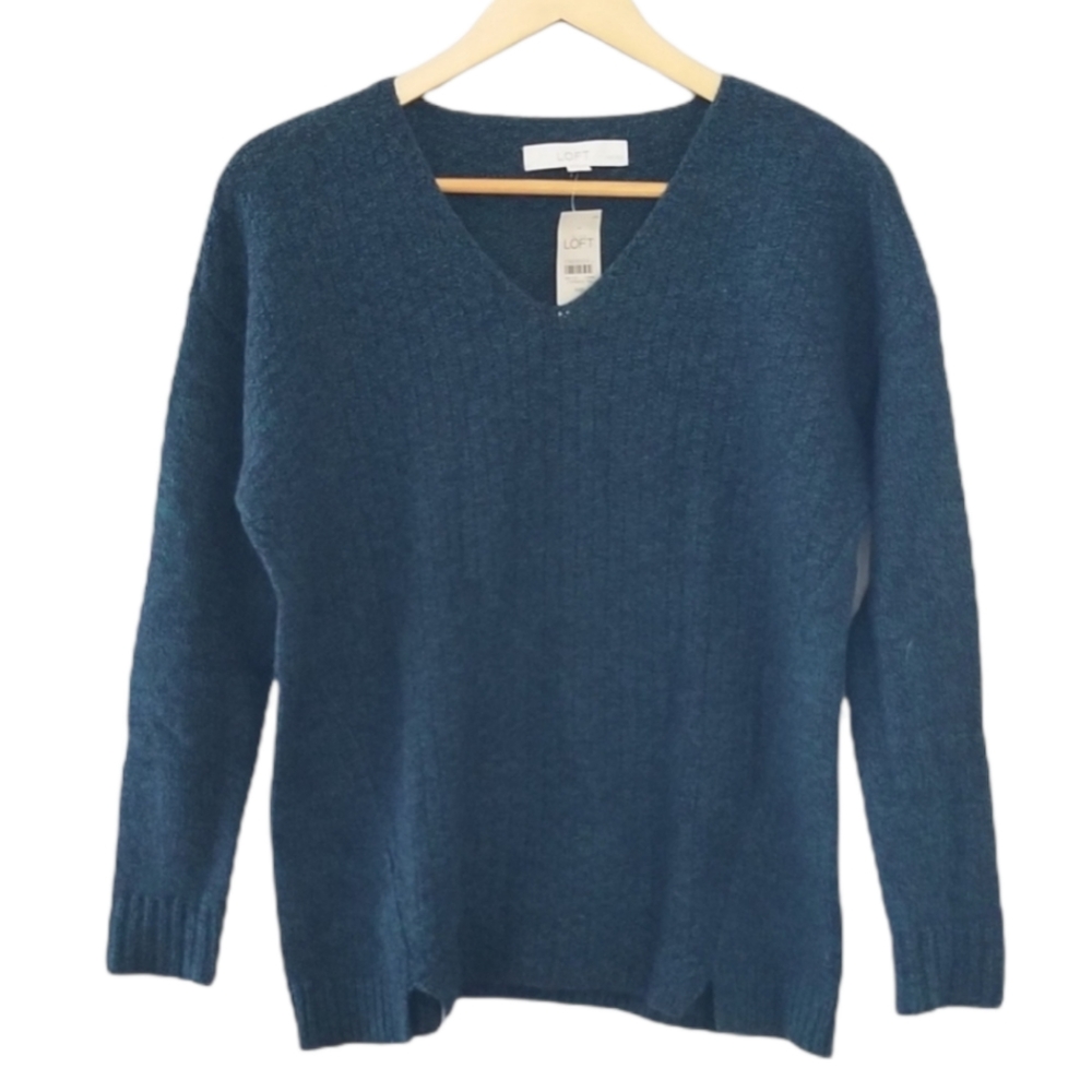 NWT LOFT Knitted Blue Sweater